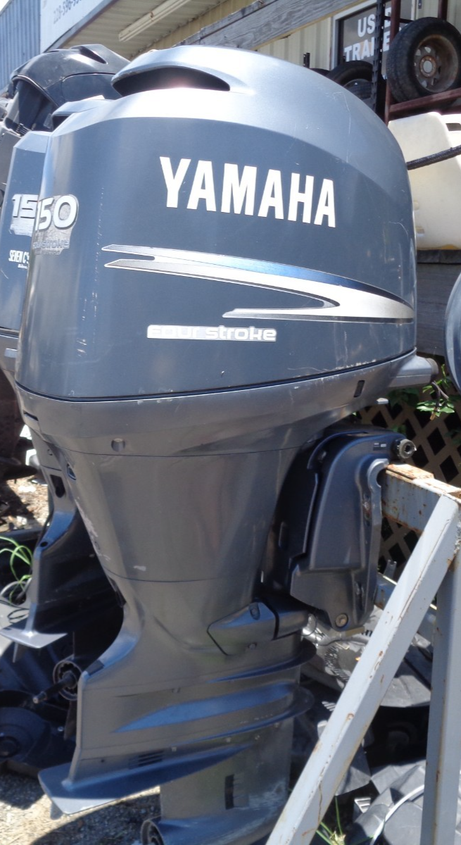 USED 2005 YAMAHA 150 HP 25" 4 FOUR STROKE OUTBOARD BOAT MOTOR F150 150hp ENGINE