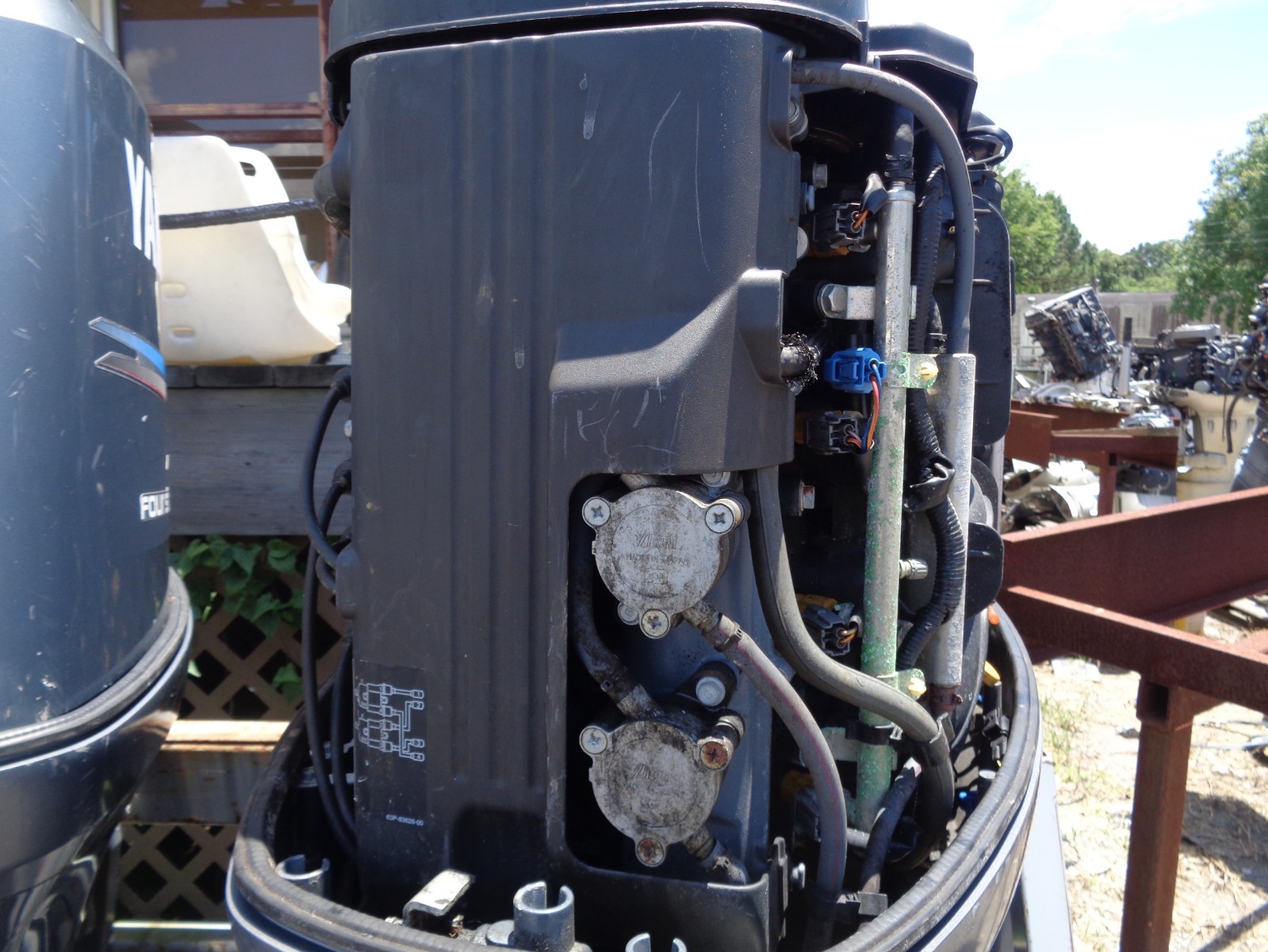 USED 2005 YAMAHA 150 HP 25" 4 FOUR STROKE OUTBOARD BOAT MOTOR F150 150hp ENGINE