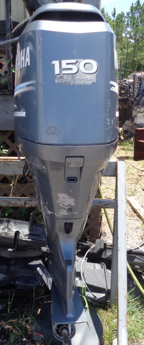 USED 2005 YAMAHA 150 HP 25" 4 FOUR STROKE OUTBOARD BOAT MOTOR F150 150hp ENGINE
