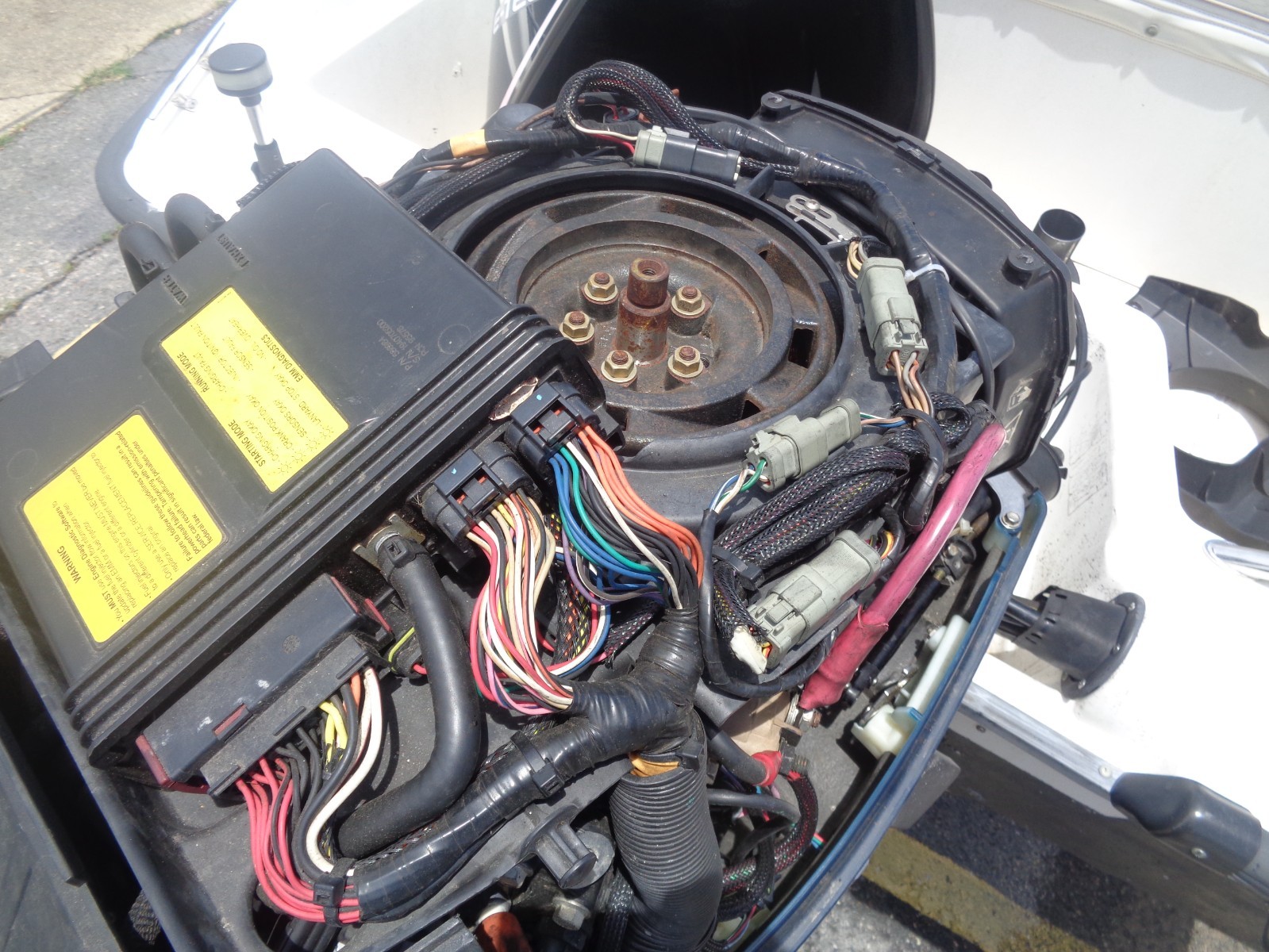 USED 2008 EVINRUDE ETEC 115HP 20" OUTBOARD BOAT MOTOR ENGINE E-TEC