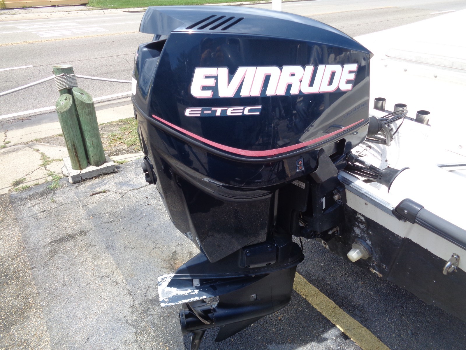 USED 2008 EVINRUDE ETEC 115HP 20" OUTBOARD BOAT MOTOR ENGINE E-TEC