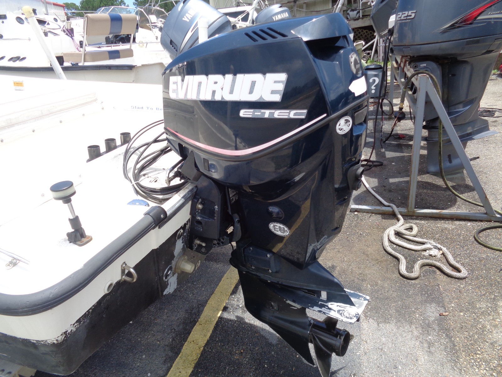 USED 2008 EVINRUDE ETEC 115HP 20" OUTBOARD BOAT MOTOR ENGINE E-TEC