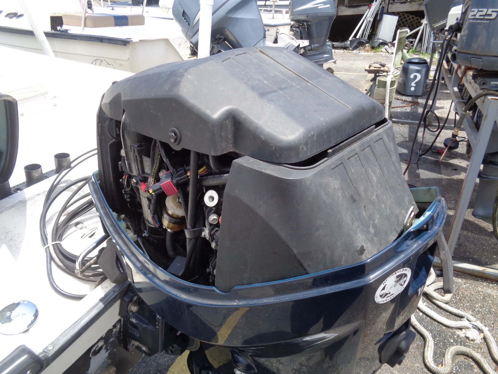 USED 2008 EVINRUDE ETEC 115HP 20" OUTBOARD BOAT MOTOR ENGINE E-TEC