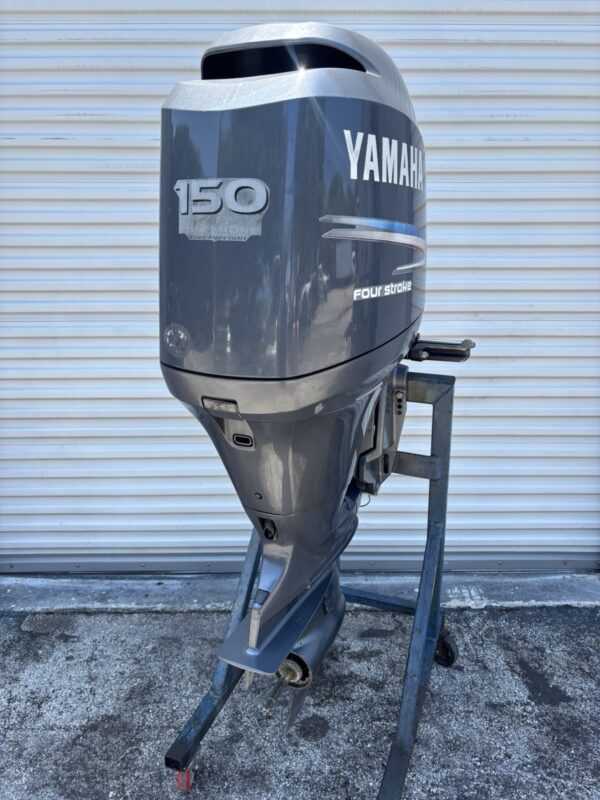 2008 Yamaha F150TLR 150 HP 4-Stroke EFI Outboard Motor – 20" Shaft – 873 Hours – Complete Rigging Included