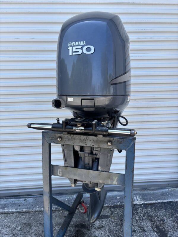 2008 Yamaha F150TLR 150 HP 4-Stroke EFI Outboard Motor – 20" Shaft – 873 Hours – Complete Rigging Included