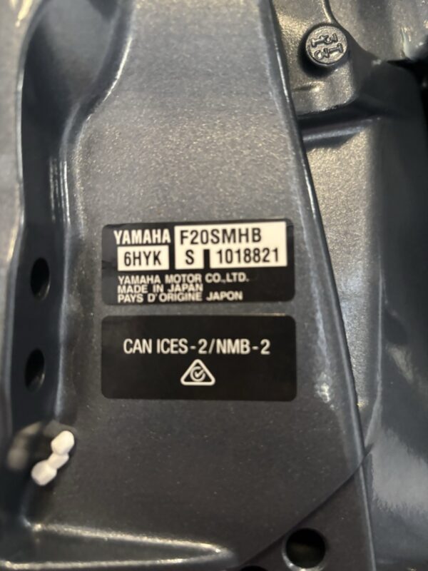 New Yamaha F20SMHB 20 HP EFI 2-Cylinder 4-Stroke Tiller Outboard Motor – 15″ (S) Short Shaft