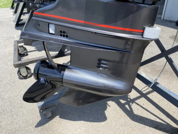 Used 1993 Evinrude 55HP 2-Cylinder Carbureted 2-Stroke Outboard Motor – 20" Long Shaft – Tiller Handle – Commercial Duty