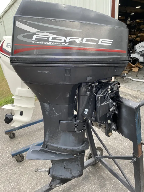 Used 1995 Mercury/Force 40HP 2-Cylinder Carbureted 2-Stroke Outboard Motor – 20" Long Shaft – Electric Start – Freshwater