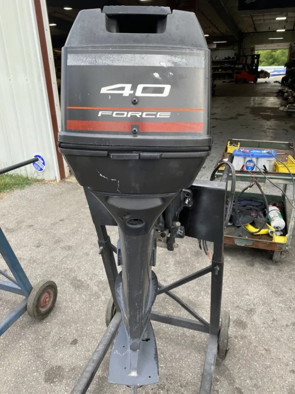 Used 1995 Mercury/Force 40HP 2-Cylinder Carbureted 2-Stroke Outboard Motor – 20" Long Shaft – Electric Start – Freshwater