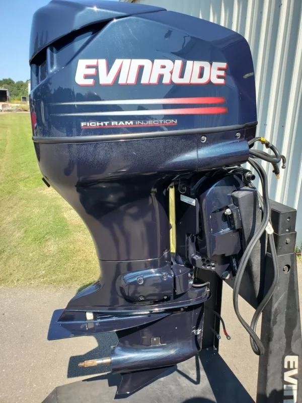 Used 2002 Evinrude 115HP DFI 4-Cylinder 2-Stroke Outboard Motor – 20" Long Shaft – 680 Hours