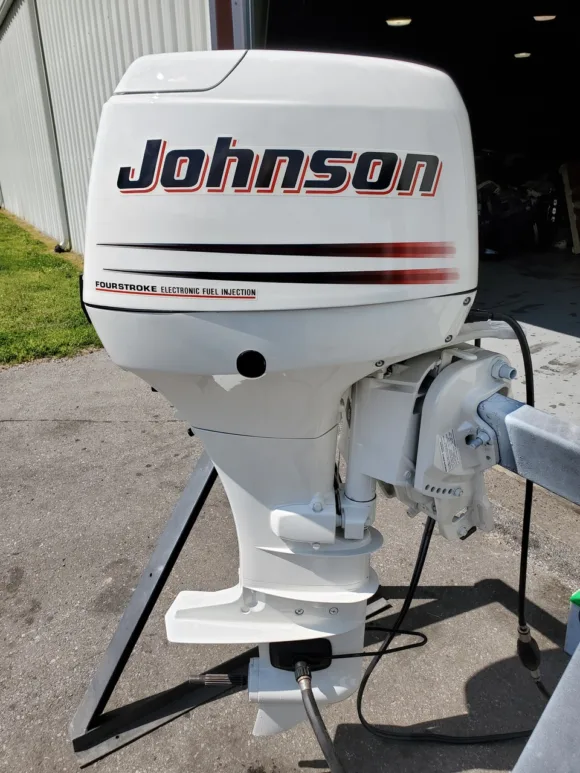 Used 2003 Johnson 50HP 3-Cylinder EFI 4-Stroke Outboard Motor – 20" Long Shaft – 361 Hours – Electric Start