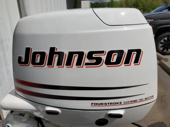 Used 2003 Johnson 50HP 3-Cylinder EFI 4-Stroke Outboard Motor – 20" Long Shaft – 361 Hours – Electric Start