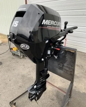 New 2019 Mercury 15HP EFI 2-Cylinder 4-Stroke Outboard Motor – 15" Short Shaft – Manual Start – Tiller Handle