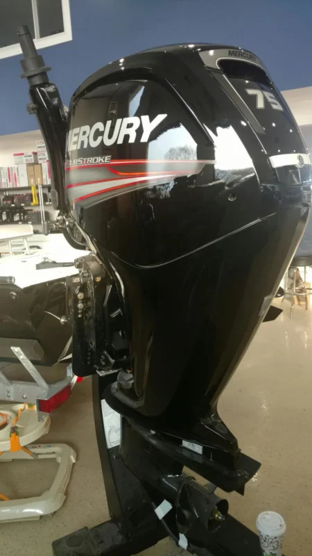 New 2021 Mercury 75HP EFI 4-Cylinder 4-Stroke Outboard Motor – 20" Long Shaft – Remote Steering – Complete Rigging Included