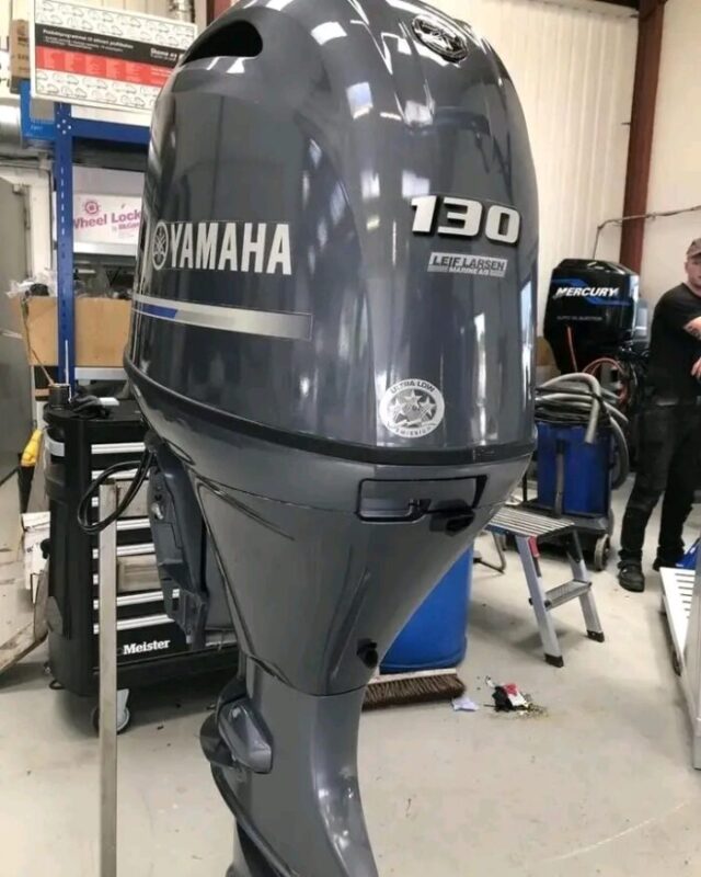 2015 Used Yamaha F130 130 HP 4-Stroke Outboard Motor – 56 Hours