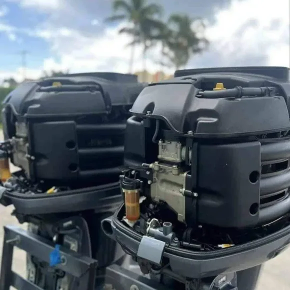 Used Twin 2012 Yamaha 250HP 4-Stroke EFI Outboard Motors – 352 Hours – Complete Rigging Included