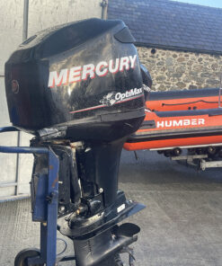 Used 125hp Mercury Optimax – Long shaft, two stroke, direct injection, electric start, remote control, PTT, 477hours