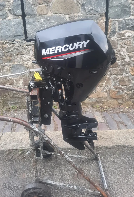 Used 20hp mercury fourstroke, short shaft, on remotes, power trim - 380 hrs