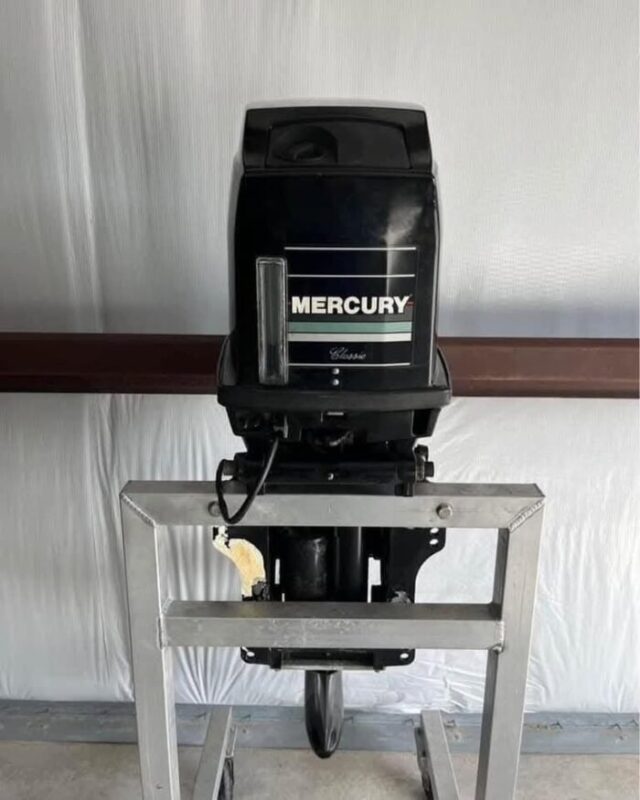 Used 1997 Mercury 40 HP 4-Cylinder 2-Stroke Outboard Motor – 20" Shaft – Approximately 400 Hours – Controls & Propeller Included