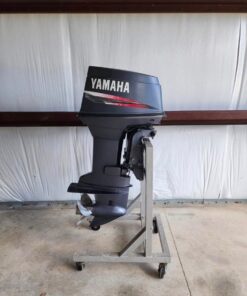 Used 2003 Yamaha 60 HP 3-Cylinder 2-Stroke Outboard Motor – 20″ Shaft – 368 Hours – 120 PSI Compression – Controls & Propeller