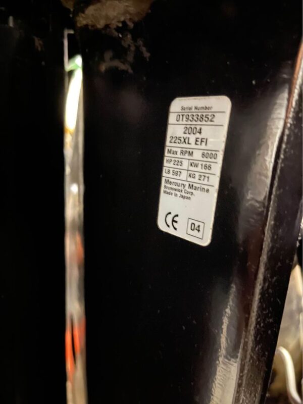 Used 2004 Mercury F-225 HP 4-Stroke Outboard Motor – 25" Shaft – 217 Hours