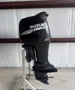 Used 2005 Suzuki DF140 140 HP 4-Stroke Outboard Motor – 25" Shaft – 353 Hours – Controls & Stainless Propeller