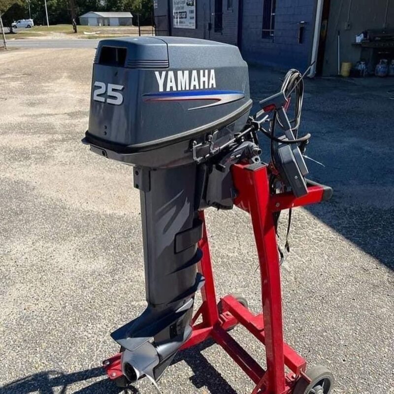 Used 2008 Yamaha 25 HP 2-Stroke Outboard Motor – 20" Shaft – 56 Hours