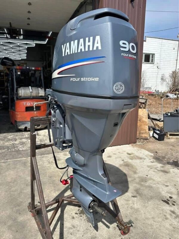 Used 2009 Yamaha F90 90 HP 4-Stroke EFI Outboard Motor – 20" Shaft – 260 Hours – Power Trim & Tilt – Original Condition