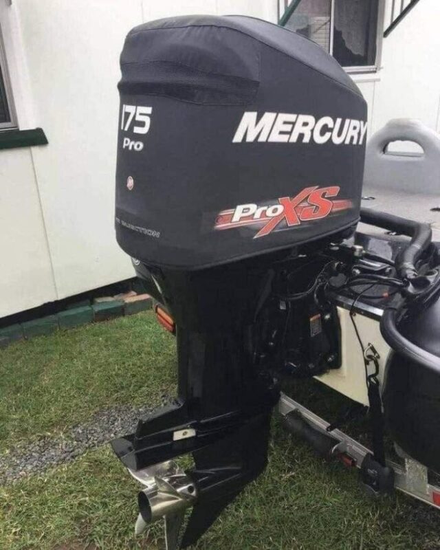 Used 2012 Mercury 175 HP Pro XS OptiMax 2-Stroke Outboard Motor – 25" Shaft – 284 Hours – Complete Rigging