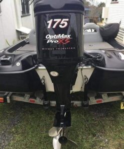 Used 2012 Mercury 175 HP Pro XS OptiMax 2-Stroke Outboard Motor – 25" Shaft – 284 Hours – Complete Rigging