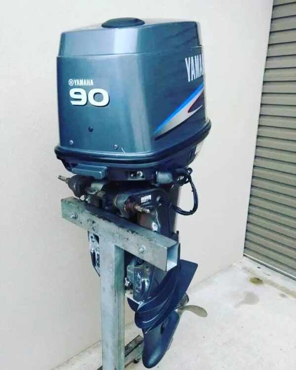Used 2012 Yamaha 90 HP 3-Cylinder 2-Stroke Carbureted Outboard Motor – 25" Shaft – 350 Hours
