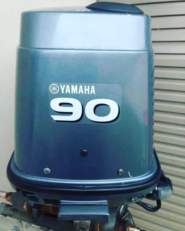 Used 2012 Yamaha 90 HP 3-Cylinder 2-Stroke Carbureted Outboard Motor – 25" Shaft – 350 Hours