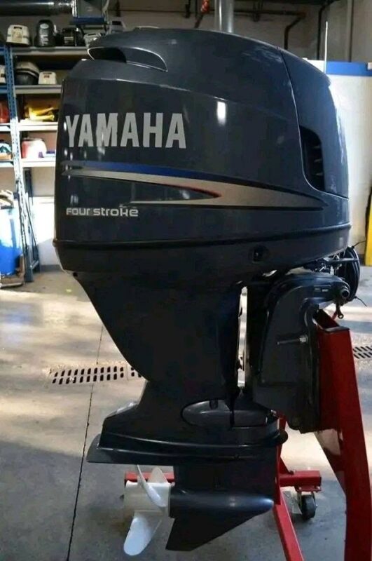 Used 2012 Yamaha F115 115 HP 4-Stroke Outboard Motor – 25" Shaft – 450 Hours – Controls & Gauges Included