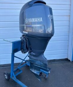 Used 2012 Yamaha F150XA 150 HP 4-Stroke EFI Outboard Motor – 25″ Shaft – 317 Hours – 210–220 PSI Compression – Controls & Rigging Included