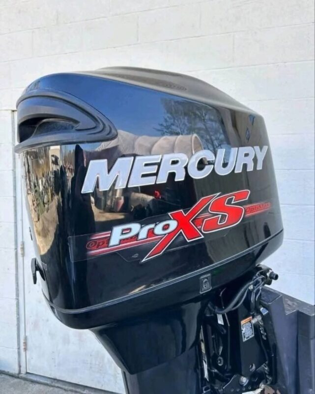 Used 2016 Mercury 175 HP Pro XS OptiMax 2-Stroke Outboard Motor – 20" Shaft – 210 Hours – Rigging Included