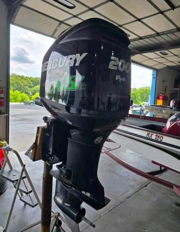 2016 Mercury 200HP Pro XS OptiMax Outboard - 182 Hours, Complete with Controls & Prop