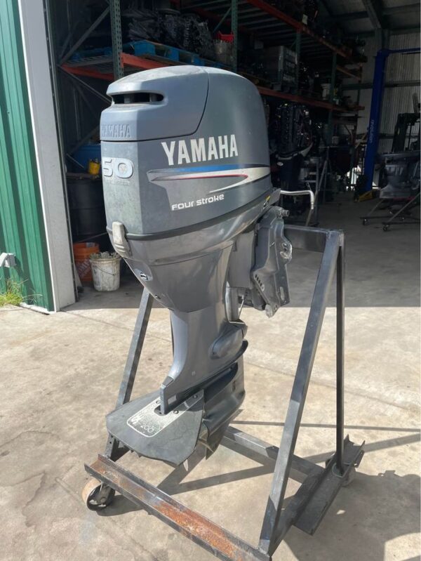 Used 2016 Yamaha F50LB 50 HP 4-Stroke EFI Outboard Motor – 20" Shaft – 108 Hours