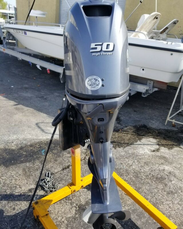Used 2016 Yamaha F50LB 50 HP 4-Stroke EFI Outboard Motor – 20" Shaft – 108 Hours