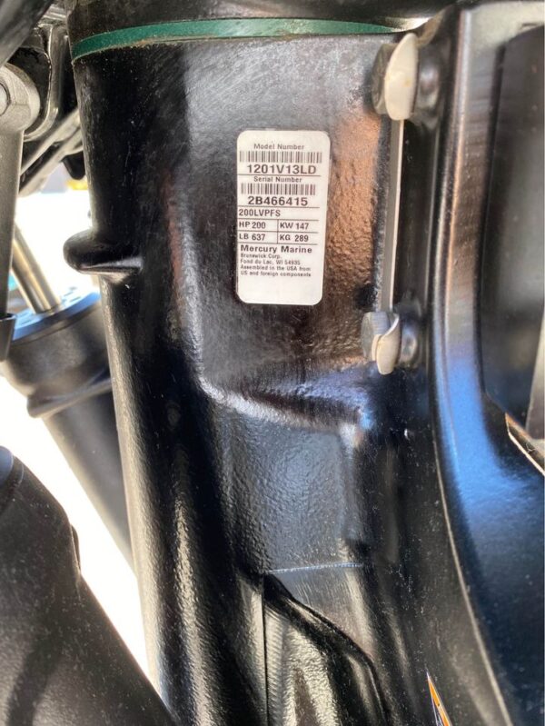 Used 2018 Mercury Verado Pro 200 HP 4-Stroke Outboard Motor – 20" Shaft – 75 Hours – Supercharged 2.6L Inline-6 – Fully Serviced