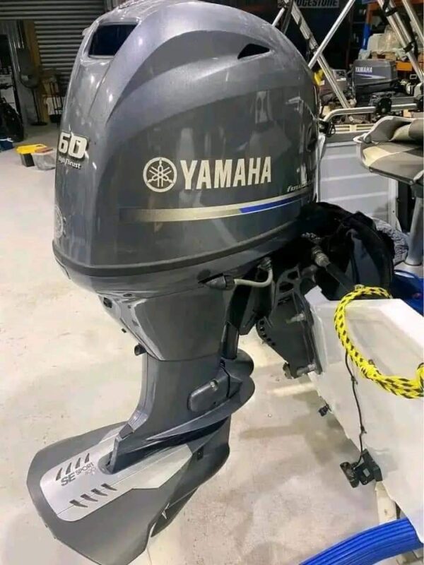 Used 2018 Yamaha 60 HP High Thrust Outboard Motor – 20" Shaft – 175 Hours