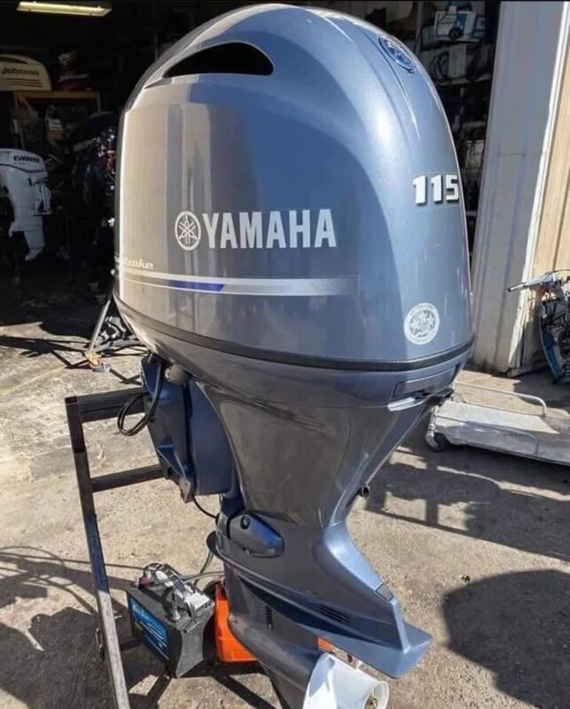 Used 2019 Yamaha F115 115 HP 4-Stroke EFI Outboard Motor – 20" Shaft – 230 Hours – Electric Start