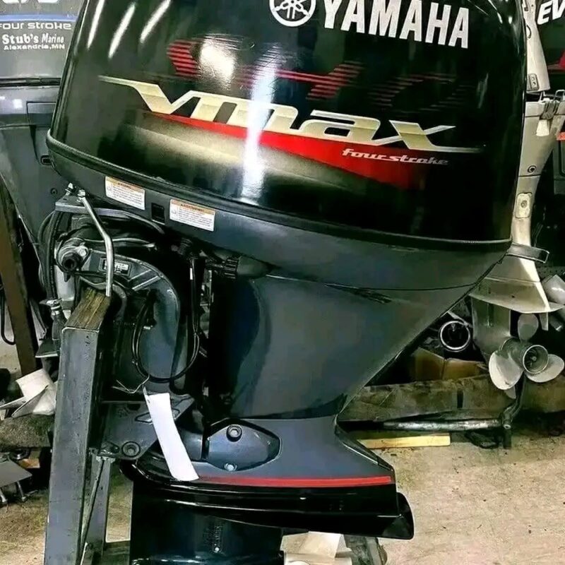 Used 2019 Yamaha VF115XA VMAX SHO 115 HP 4-Stroke Outboard Motor – 25" Shaft – 60 Hours – Complete Rigging