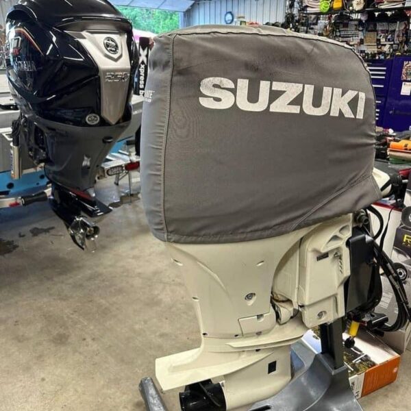 Used 2020 Suzuki DF90A 90 HP 4-Stroke EFI Outboard Motor – 20" Shaft – 22 Hours – Power Trim & Tilt – Side-Mount Controls
