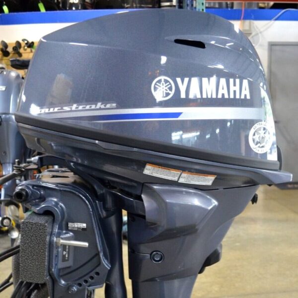 Used 2020 Yamaha T25LWTC 25 HP High Thrust 4-Stroke Remote Outboard Motor – 20" Shaft – 5 Hours
