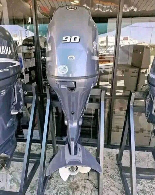 Used 2022 Yamaha F90 90 HP 4-Stroke Outboard Motor – 20" Shaft – 167 Hours – 210 PSI Compression – Like New