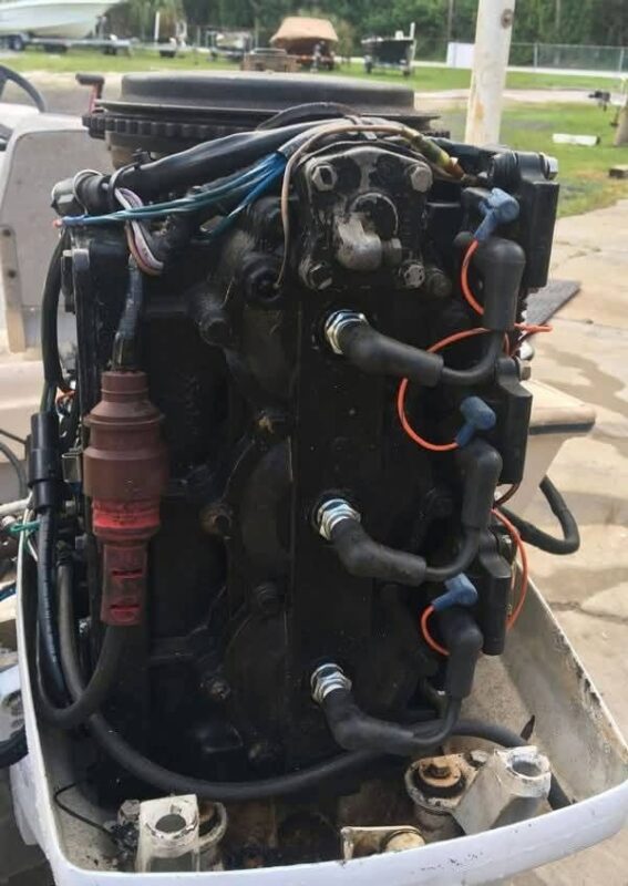 Used Johnson 70 HP 3-Cylinder 2-Stroke Outboard Motor – 20" Shaft – Electric Start – Remote Controls