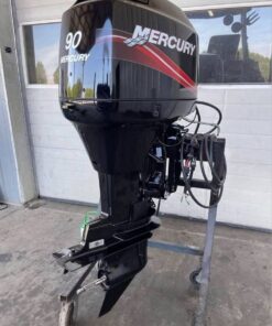 Used Mercury 90 HP 2-Stroke Outboard Motor – 20" Long Shaft – 380 Hours – Power Trim & Tilt