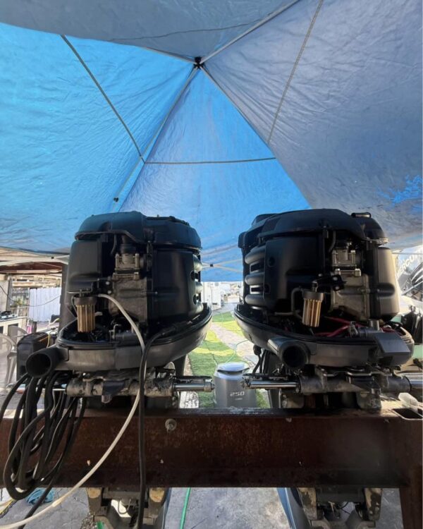 Twin Yamaha 250. 30” 2006 models Complete controls - Alpha Marine Outboards
